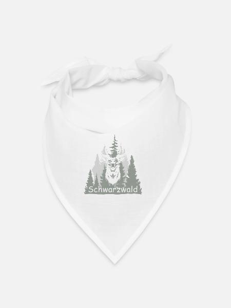 Schwarzwald - Bandana Dreieckstuch - Weiß