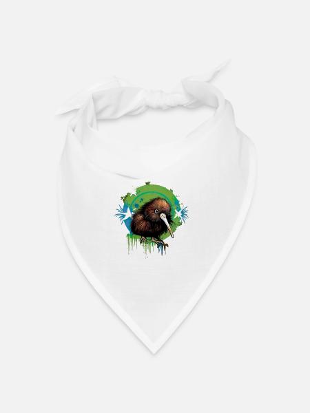 Kiwi - Bandana Dreieckstuch - Weiß