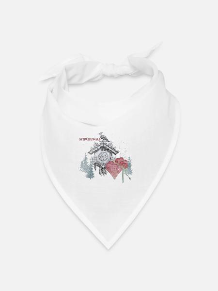 Aus dem Schwarzwald - Bandana Dreieckstuch - Weiß