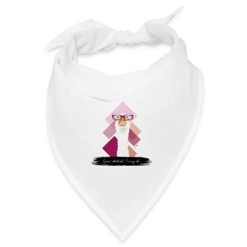 JvG Gans "Gons ehrlich? I mog di." - Bandana Dreieckstuch - Weiß - Vorne