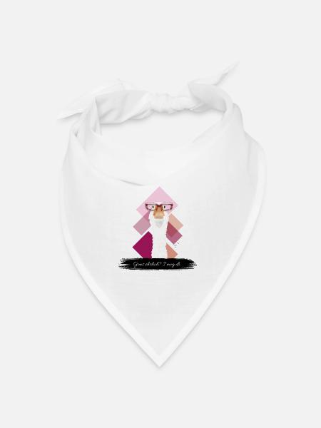 JvG Gans "Gons ehrlich? I mog di." - Bandana Dreieckstuch - Weiß
