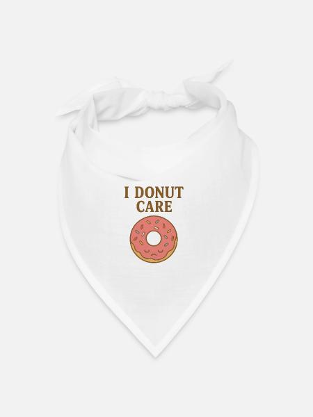 Ich kümmere mich um Donuts - Bandana Dreieckstuch - Weiß