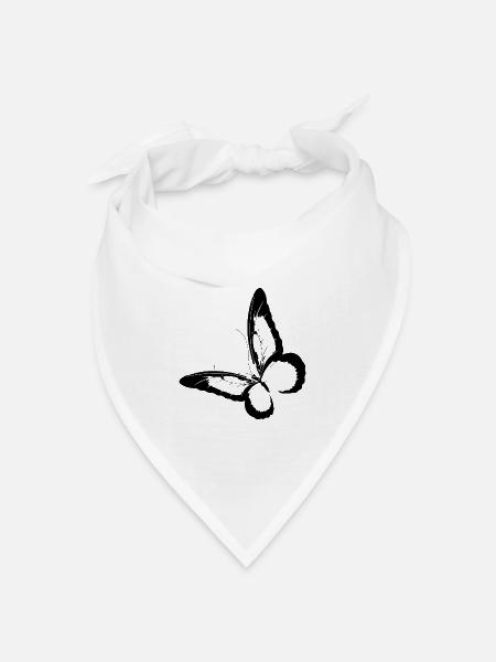 NEU -- Schönheit, Veränderung und Freude: Der Schmetterling. - Bandana Dreieckstuch - Weiß