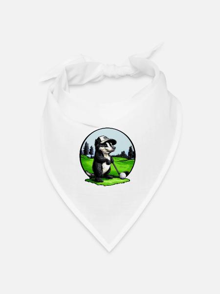 Golf Stinktier - Bandana Dreieckstuch - Weiß