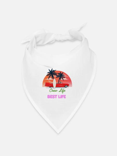 Cruise Life Best Life – T-Shirt für Kreuzfahrtliebhaber - Bandana Dreieckstuch - Weiß