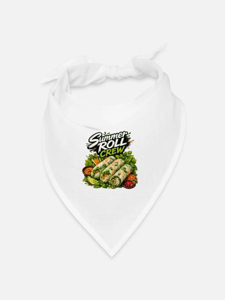 Summer Roll Crew Vietnamese Food Lover Design - Bandana Dreieckstuch - Weiß