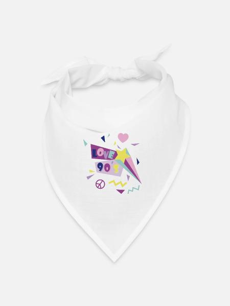 love_90s - Bandana Dreieckstuch - Weiß