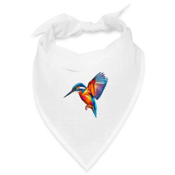 Majestätischer Eisvogel - Bandana Dreieckstuch - Weiß - Vorne