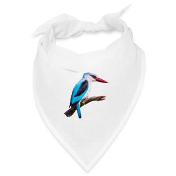 Woodland_Kingfisher - Bandana Dreieckstuch - Weiß - Vorne
