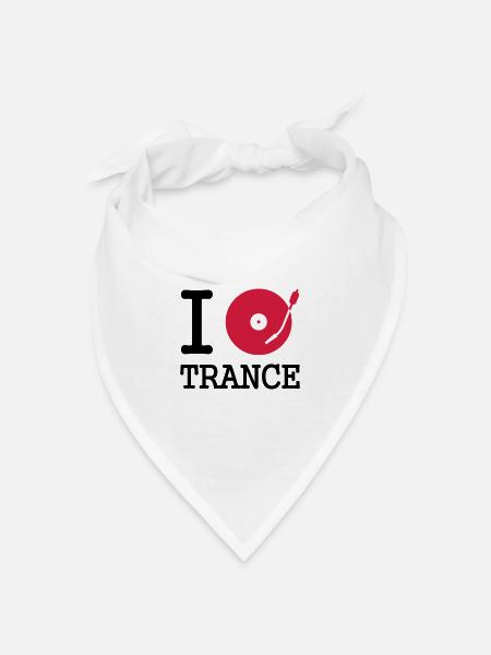 I dj / play / listen to trance - Bandana Dreieckstuch - Weiß