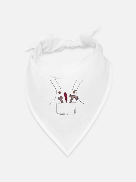 Handwerker - Bandana Dreieckstuch - Weiß