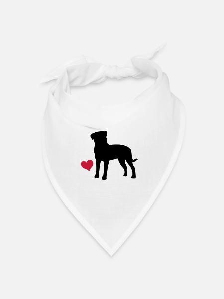 Rottweiler - Bandana Dreieckstuch - Weiß