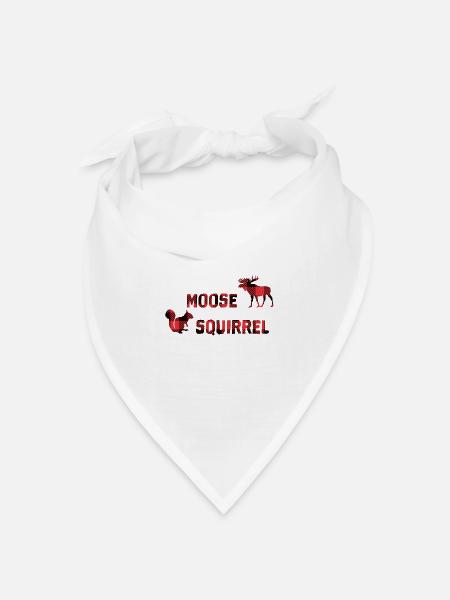 Moose Squirrel - Bandana Dreieckstuch - Weiß