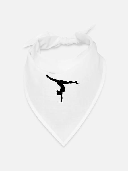 Turnerin, Turnen - Bandana Dreieckstuch - Weiß