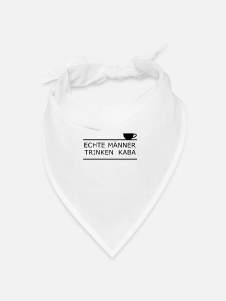 Echte Maenner trinken Kaba - Bandana Dreieckstuch - Weiß