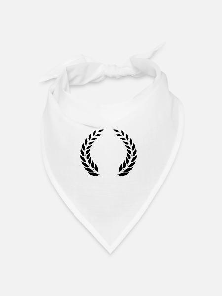 Lorbeerkranz Design - Bandana Dreieckstuch - Weiß