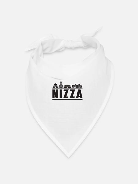 Nizza Nice Frankreich Urlaub Geburtstag Spruch - Bandana Dreieckstuch - Weiß