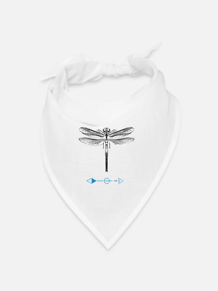 Flügel freiheit schweigen libelle bug fliegen frau - Bandana Dreieckstuch - Weiß