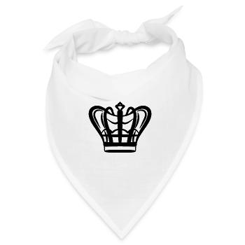 Krone - Bandana Dreieckstuch - Weiß - Vorne