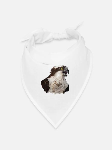 Fischadler - Bandana Dreieckstuch - Weiß