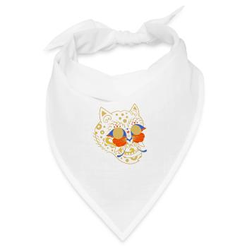 K-Tiger, The Butterfly Dream (Blue,Red) - Bandana Dreieckstuch - Weiß - Vorne