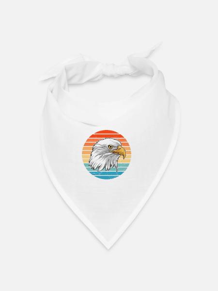 Weißkopfseeadler - Bandana Dreieckstuch - Weiß