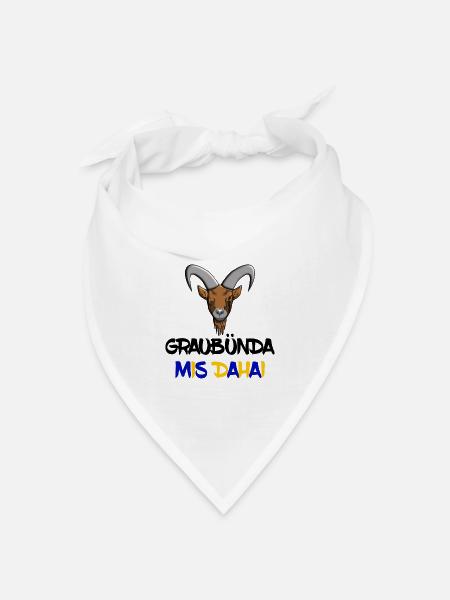 graubünda mis dahai - Bandana Dreieckstuch - Weiß