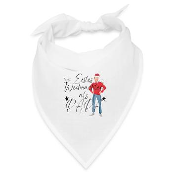 Erstes Weihnachten als Papa _ 1 - Bandana Dreieckstuch - Weiß - Vorne