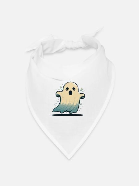 Halloween-Geist - Bandana Dreieckstuch - Weiß