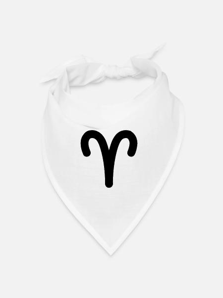 Widder Sternzeichen Widder - Bandana Dreieckstuch - Weiß