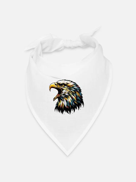 Adler - Bandana Dreieckstuch - Weiß