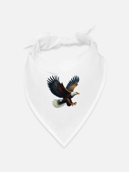 Adler - Bandana Dreieckstuch - Weiß