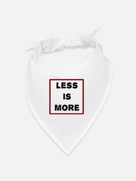 less_is_more - Bandana Dreieckstuch - Weiß