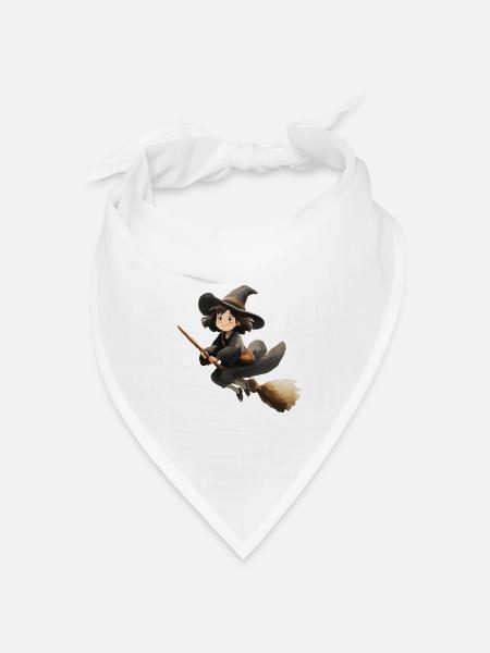 Hexe - Bandana Dreieckstuch - Weiß