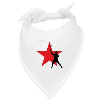 Badminton – Sport – Schläger - Bandana Dreieckstuch - Weiß - Vorne