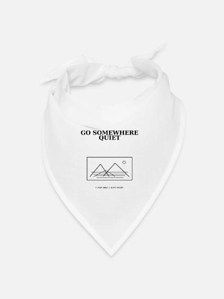 08_go_somewhere_quiet - Bandana Dreieckstuch - Weiß