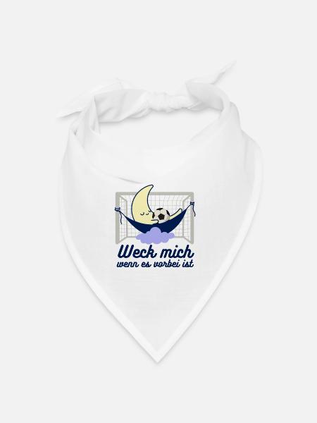 Fußballtraum "Weck mich wenn es vorbei ist" - Bandana Dreieckstuch - Weiß