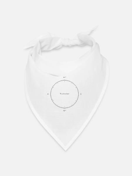Rostocker Kompass 54° Koordinaten Shirt - Bandana Dreieckstuch - Weiß