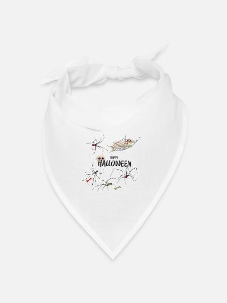 Happy Halloween - Bandana Dreieckstuch - Weiß