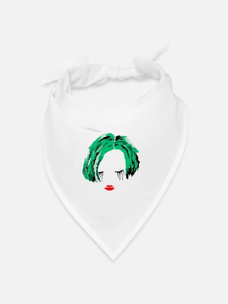 Green Girl - Bandana Dreieckstuch - Weiß