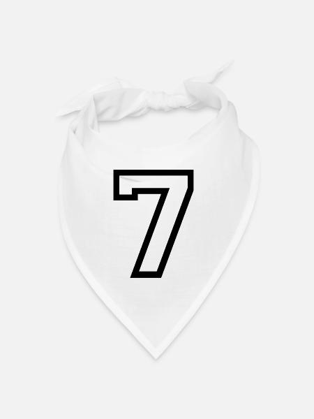 DIE NUMMER SIEBEN, 7 Jahre - Bandana Dreieckstuch - Weiß