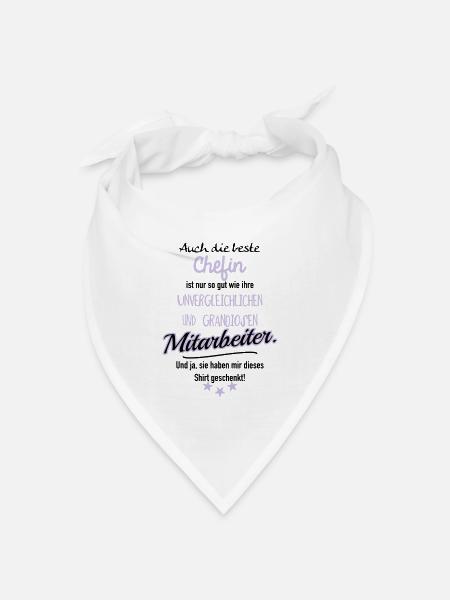Beste Chefin v - Bandana Dreieckstuch - Weiß