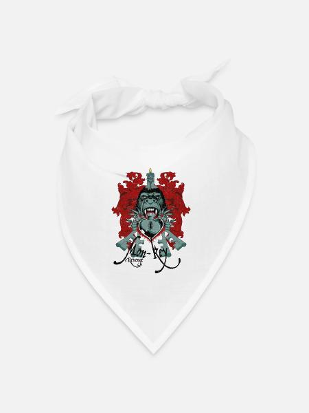 mon-key revenge - Bandana Dreieckstuch - Weiß