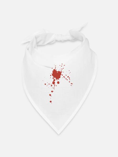 Blut Spritzer - Bandana Dreieckstuch - Weiß
