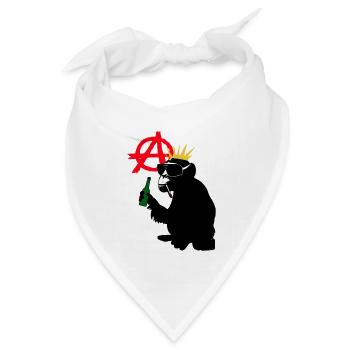 punk rock - Bandana Dreieckstuch - Weiß - Vorne