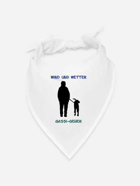 Gassi Geher_cb - Bandana Dreieckstuch - Weiß