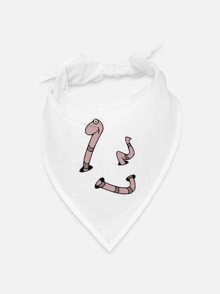 Wurm - Bandana Dreieckstuch - Weiß