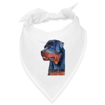 rottweiler - F - Bandana Dreieckstuch - Weiß - Vorne
