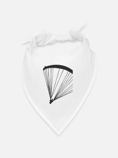 Paragliding Gleitschirmfliegen Geschenkidee - Bandana Dreieckstuch - Weiß
