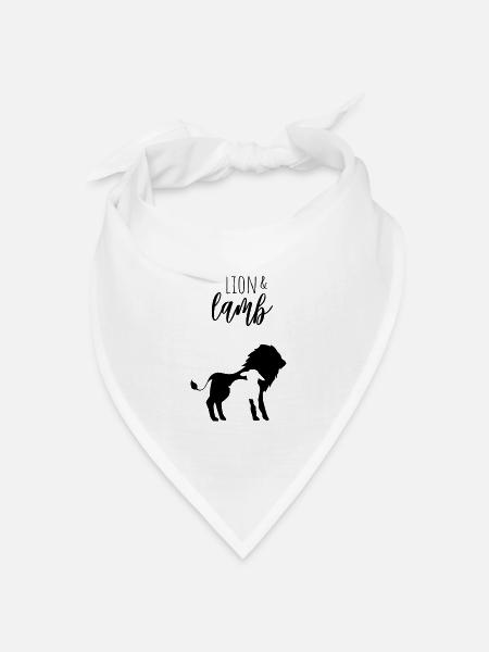 lion and the lamb - Bandana Dreieckstuch - Weiß